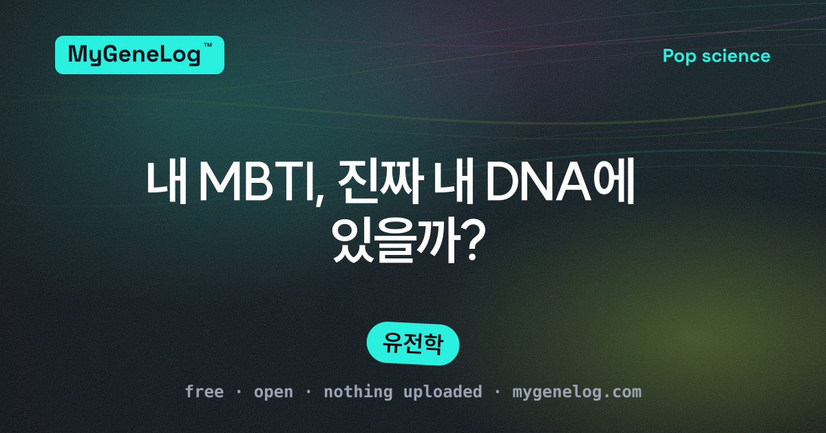 성격 검사 결과 화면이 DNA 가닥으로 녹아드는 모습