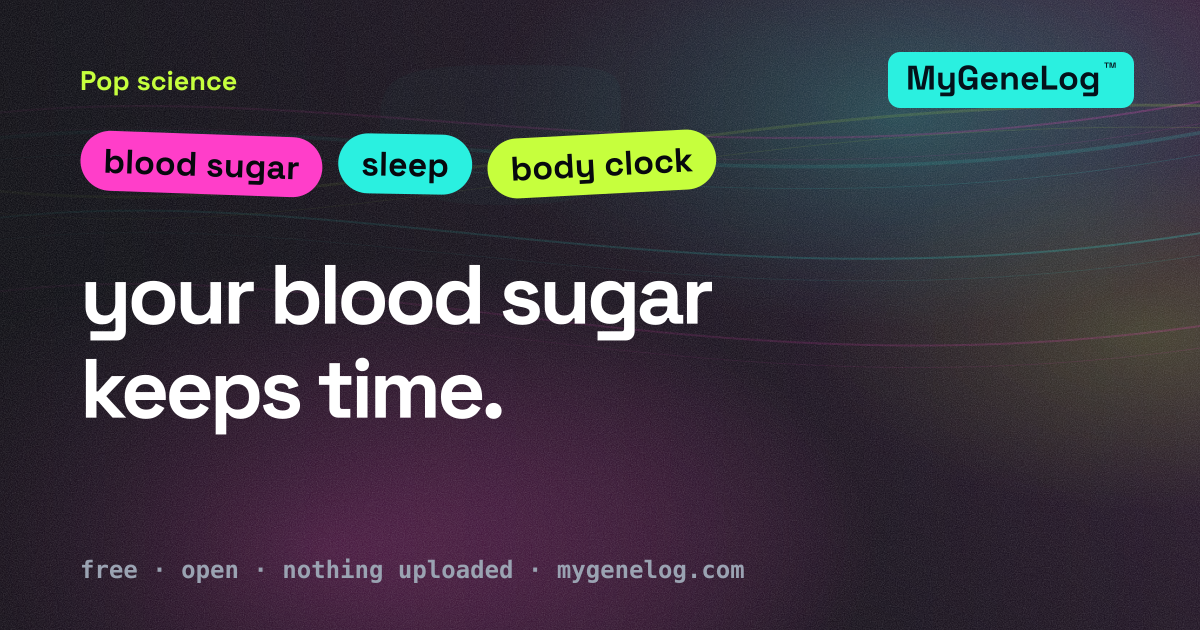 A clock face whose hours are marked by a rising and falling line of blood sugar
