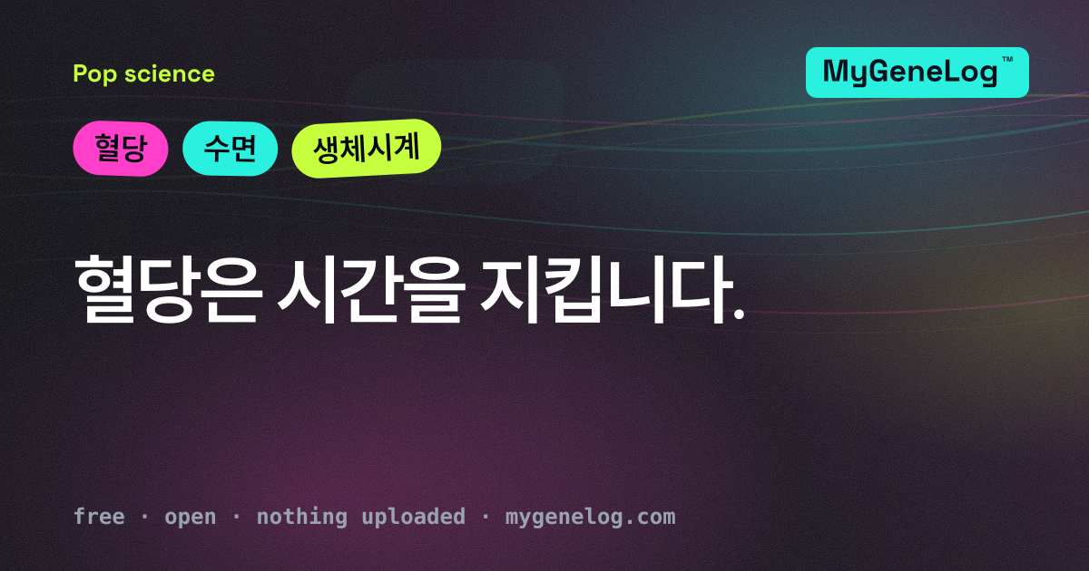 시간 눈금이 오르내리는 혈당 곡선으로 표시된 시계판
