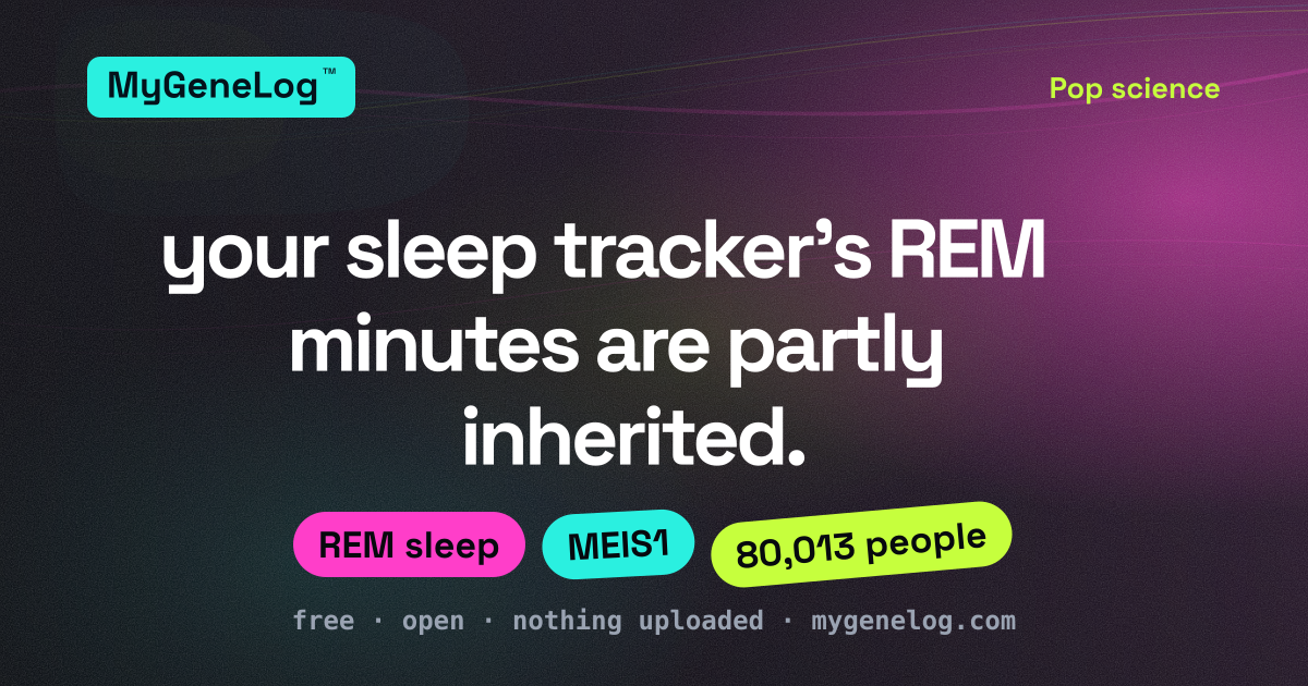 Your Sleep Tracker's REM Minutes Are Partly Inherited: Meet MEIS1